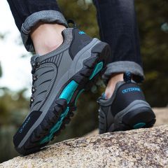 杜軼登DUEEDEN戶外登山鞋男防水防滑耐磨秋冬新款運(yùn)動(dòng)鞋輕便爬山大碼徒步鞋 灰色